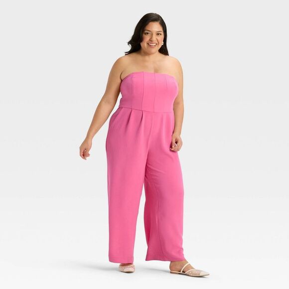 A New Day Pants - Open Box - A New Day - Women's Jumpsuit - A New Day Hot Pink 3X Pink